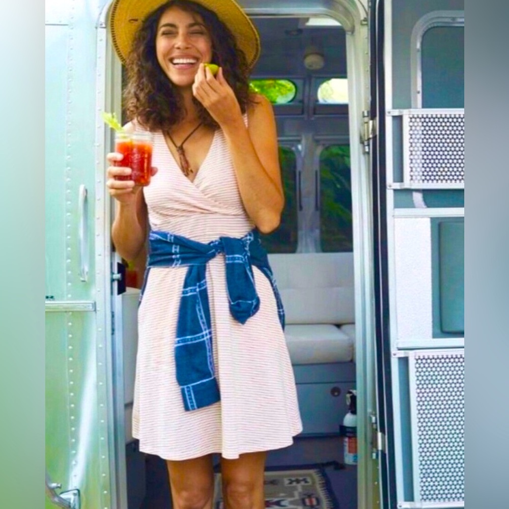 Toad & Co wrap sleeveless dress